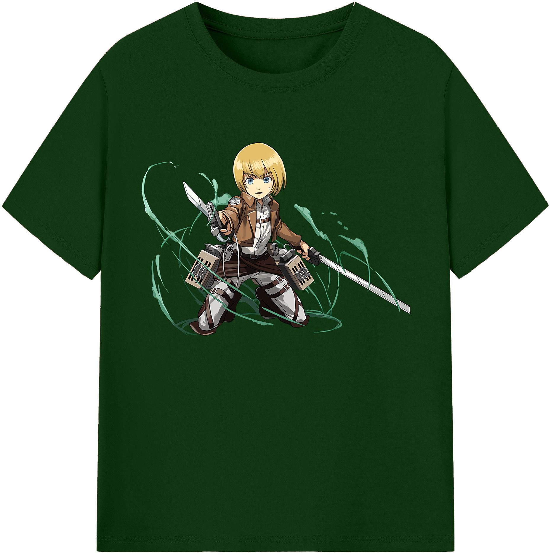 （画像用） 進撃の巨人 アルミン·アルレルト Attack on Titan Armin Arlert 綿100％半袖Tシャツ（フロントプリント）
